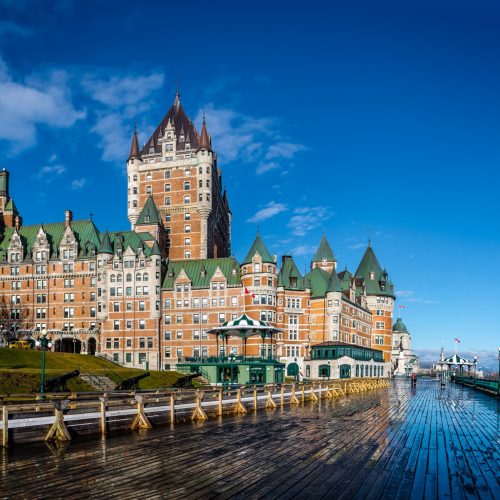 Frontenac Castle and Dufferin Terrace - Quebec City, Quebec, Canada